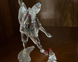 009 Swarovski Crystal Harlequin Clown Figurines Set