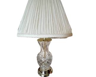079 Cut Crystal Table Lamp with Brass Fittings