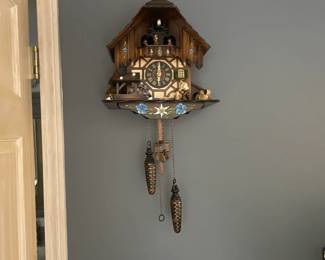 152 Black Forest Cuckoo Clock with Chalet Animated Figures