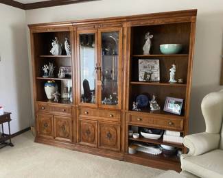 147 Drexel Heritage Walnut Display Cabinet sold each piece