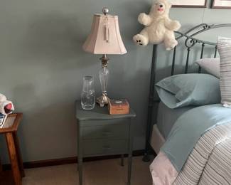 151 Vintage TwoDrawer Nightstand in Sage Green