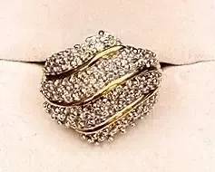 10K Yellow Gold And Clear Gemstone Ring