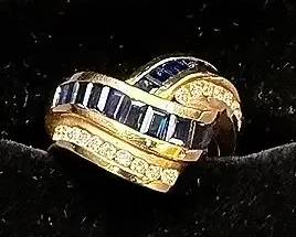 14K Yellow Gold Bypass Cocktail Ring