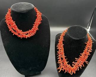 Retro Branch Coral Necklaces