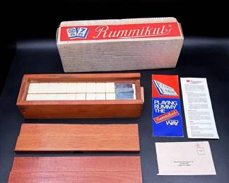 Rummikub deluxe Wooden Box Set Made In Israel