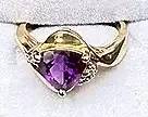 Amethyst 10k Gold Ring