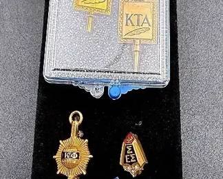 Vintage Fraternity Pendants And Pins