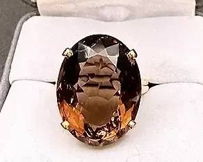 14K Smoky Quartz Cocktail Ring