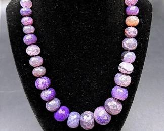 Aphorism Sterling Silver And Agate Necklace