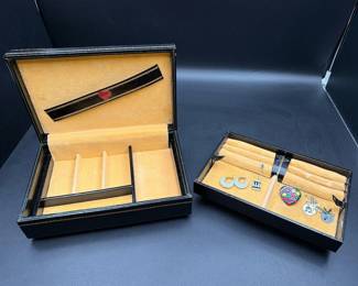 A Vintage Swank Jewelry Box Designed My Philippe In Sweden With Four Jewelry Pieces
