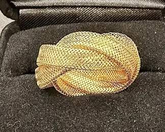 14K Yellow Gold Stretch Ring