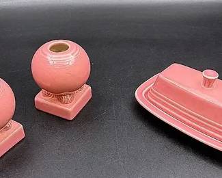 Fiestaware Bulb Candle Holders and Butter Dish