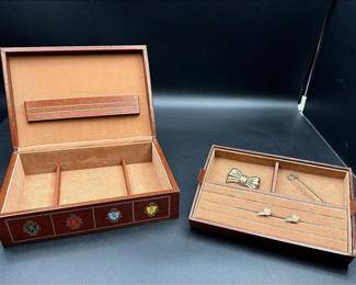 Vintage Dante Double Layer Jewelry Box