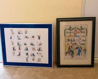 Vintage framed art