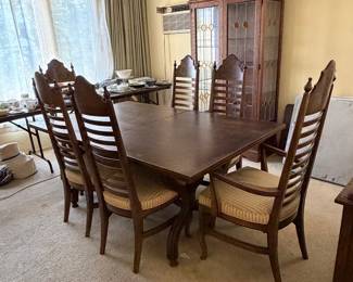 Dining room table and six chairs