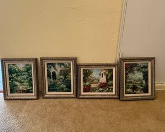 Vintage impressionist oil paintings