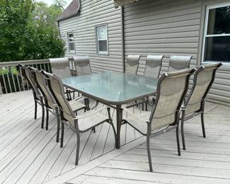 Patio Table w/ 10 Chairs