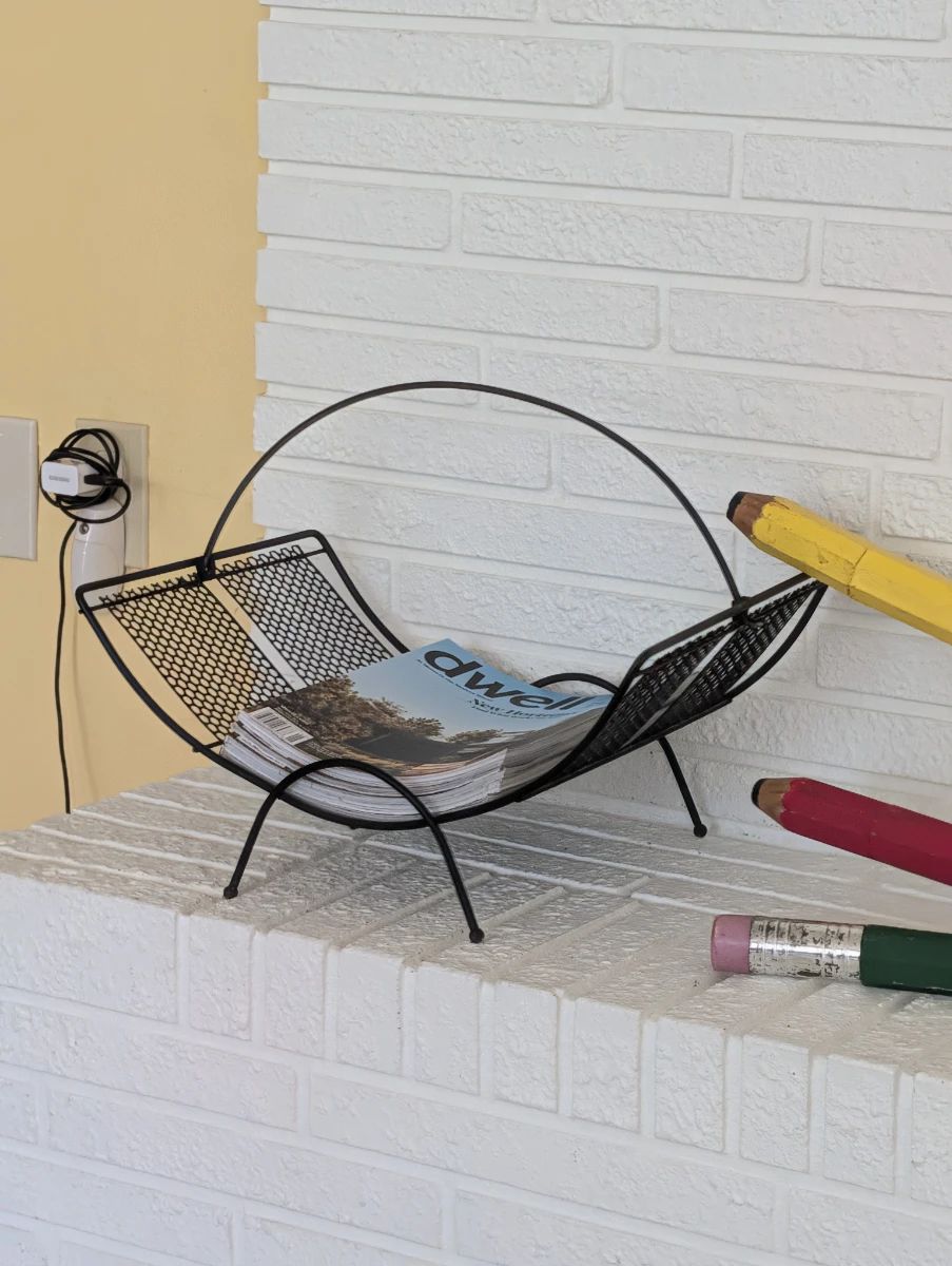 2 Different metal Wire Magazine Racks