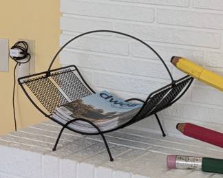2 Different metal Wire Magazine Racks