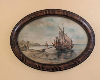 Antique art bubble glass