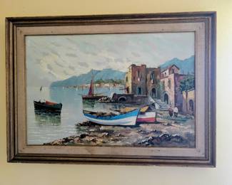 Another mid century art boat scene