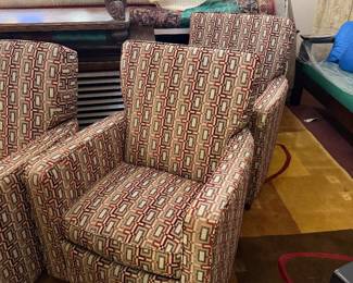 Recliners in custom designer fabric and RUGS