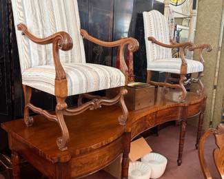 Showroom ready arm chairs on a fantastic antique HUNT BOARD!