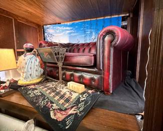 Wonderful vintage oxblood chesterfield sofa