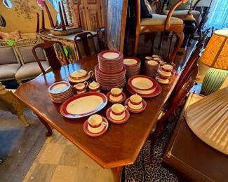 Bespoke Made Table with ten knife edge chairs of excellent quality!