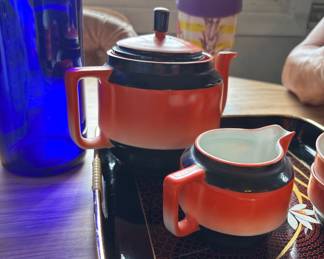 Black/orange Tea Set MCM