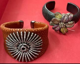 Exotic leather and Sterling 