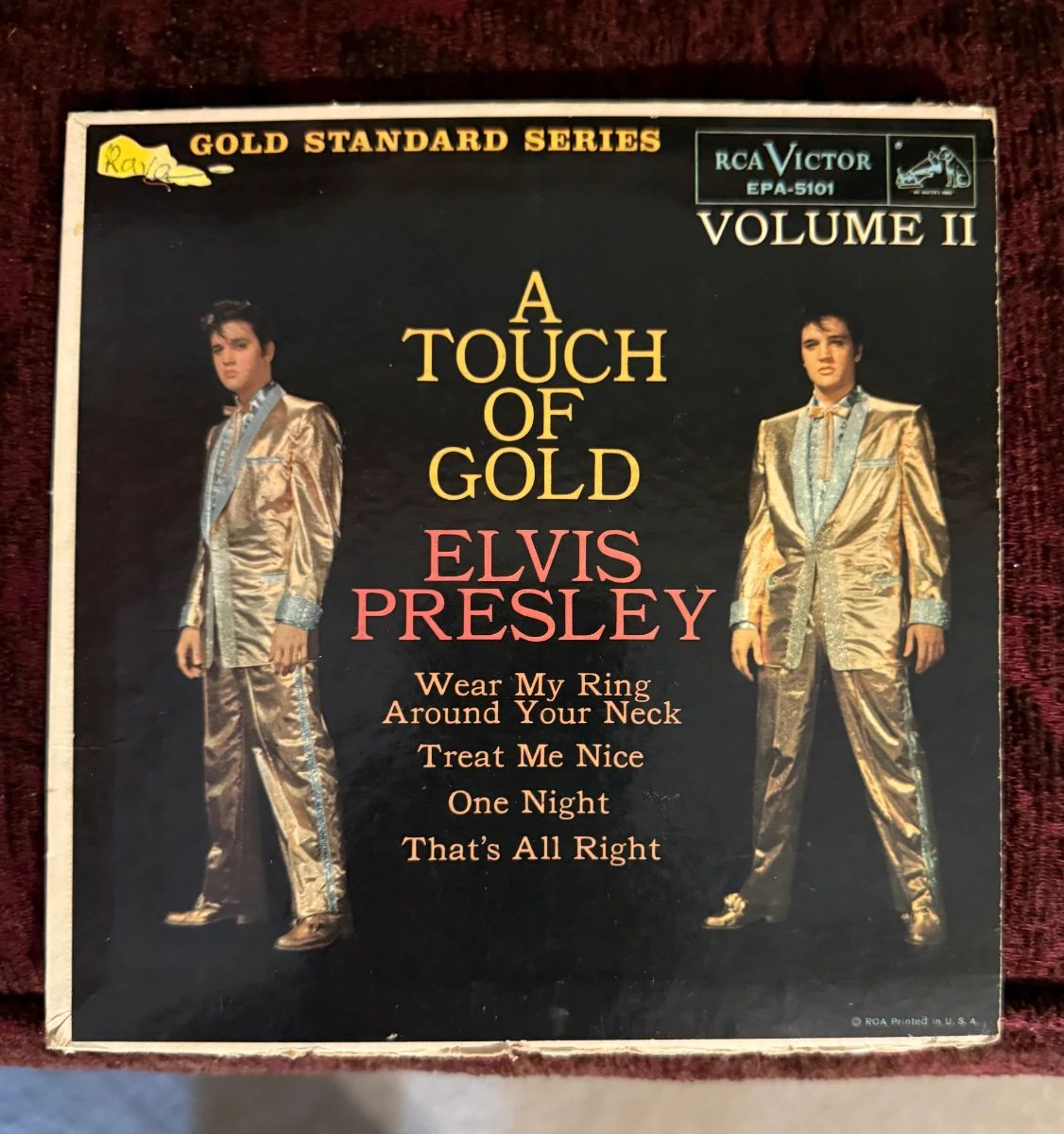 ELVIS 'A Touch of Gold' RCA Victor Extended Play 45 RPM