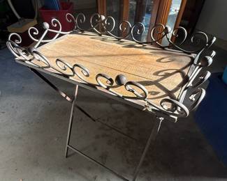 Unique Wrought iron decorative folding tray