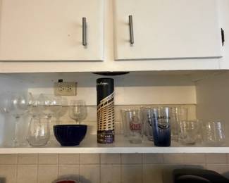 Assorted glassware