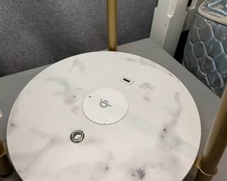 Mid-century modern style tripod table lamp with wireless charging base (set of 2)