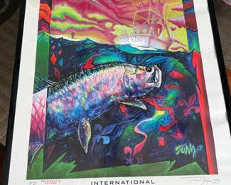 Tuna Seither - 1998 International Grand Isle Tarpon Rodeo Poster - President's Edition (83/100); Signed