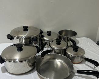 Stainless steel pots and pans