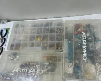 Jewelry and beads with containers and tools