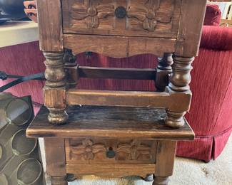 carved end tables