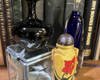 Perfume bottle collection, yellow= Vtg snuff bottle
