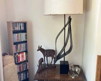 Large metal table lamp