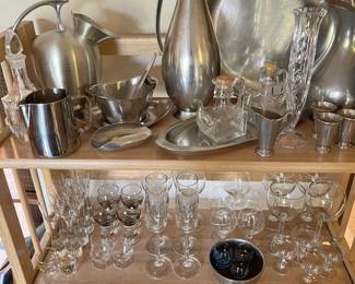 pewter and stainless pieces