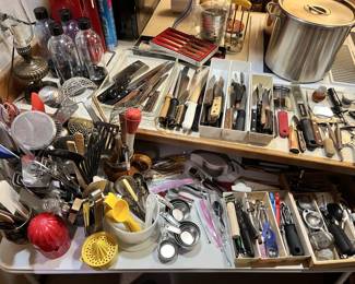 kitchen utensils and knives