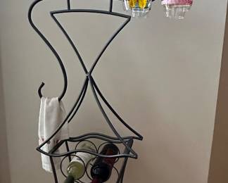 Absolutely adorable WROUGHT iron wine rack