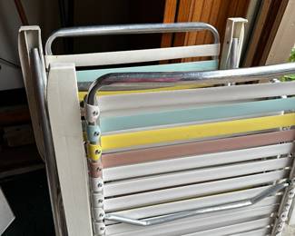 Vintage aluminum lounge, chair, and sitting