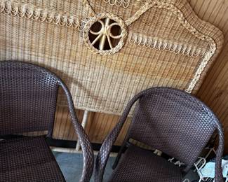 Wicker headboard, full size