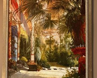 Framed reproduction of Carl Blechen’s “ the interior of the palm house”