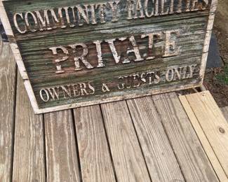 Wooden sign