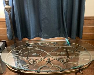 Wrought iron / glass table