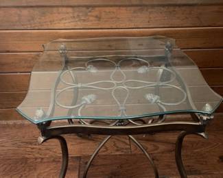 Wrought iron / glass table